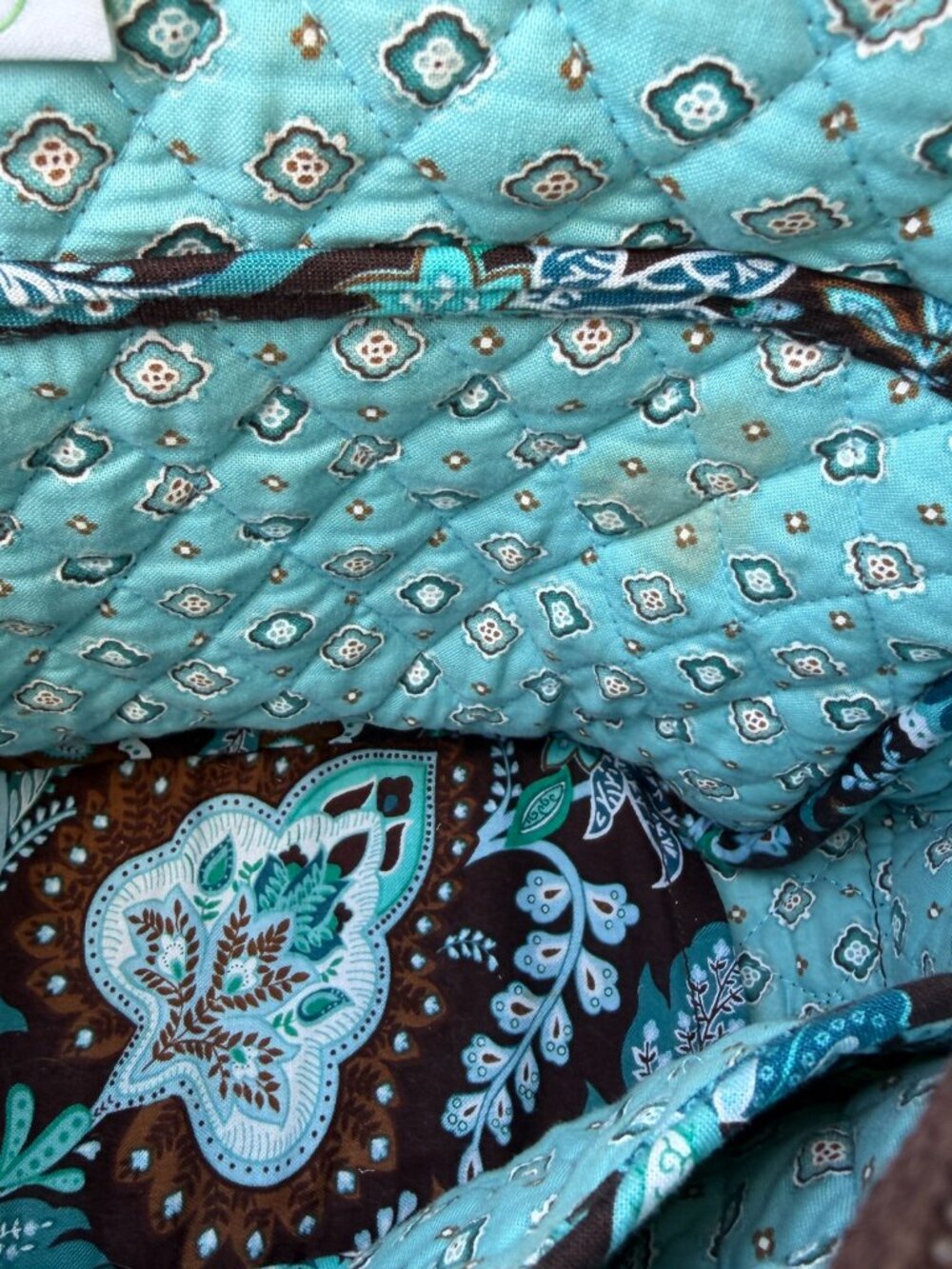 Vera Bradley On the Go JAVA BLUE crossbody bag hobo shoulder purse - Picture 13 of 13
